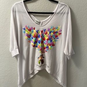 Disney Parks Up Balloon Hearts Graphic Tee WonderGround Gallery Top
